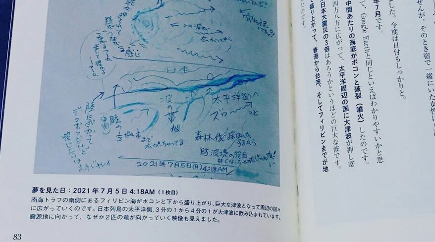 たつき涼著「私が見た未来 改訂版」夢のイメージ図