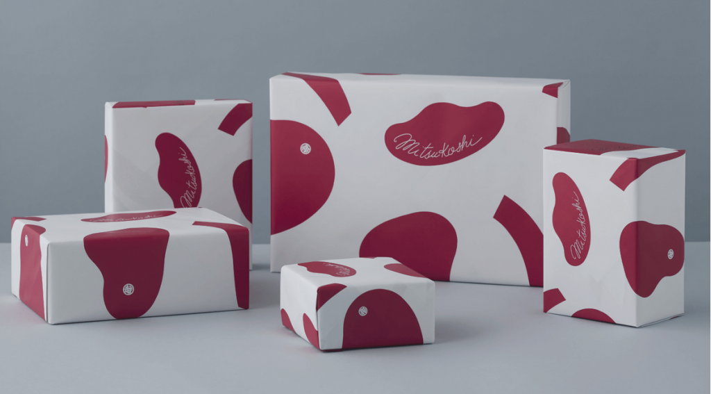 猪熊氏の「華ひらく」デザイン 包装紙