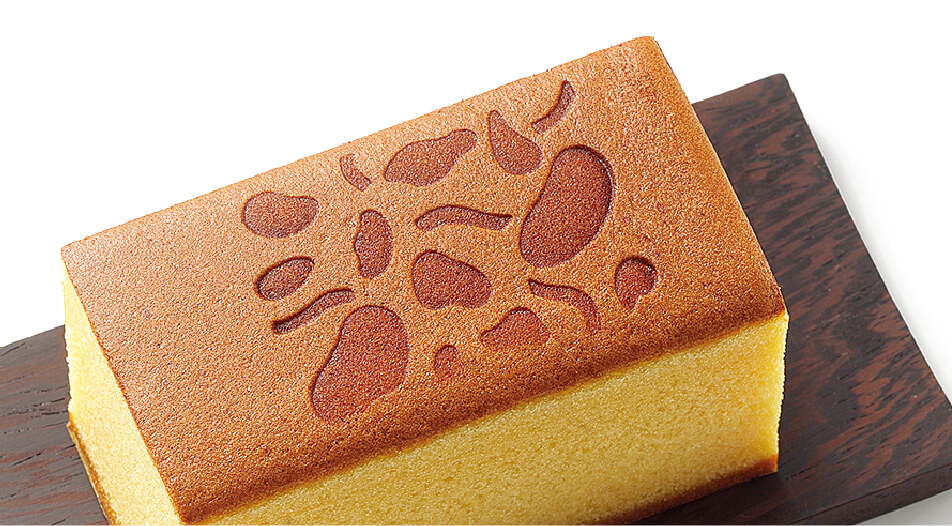 猪熊氏の「華ひらく」デザイン カステラ