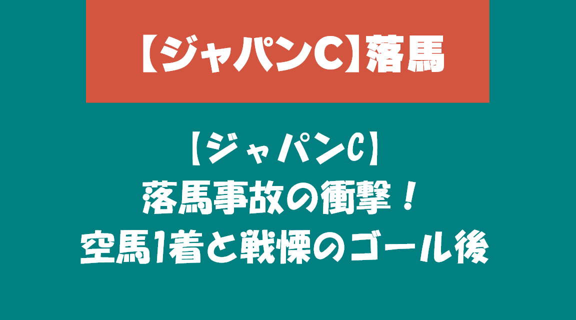 【ジャパンC】落馬事故の衝撃！