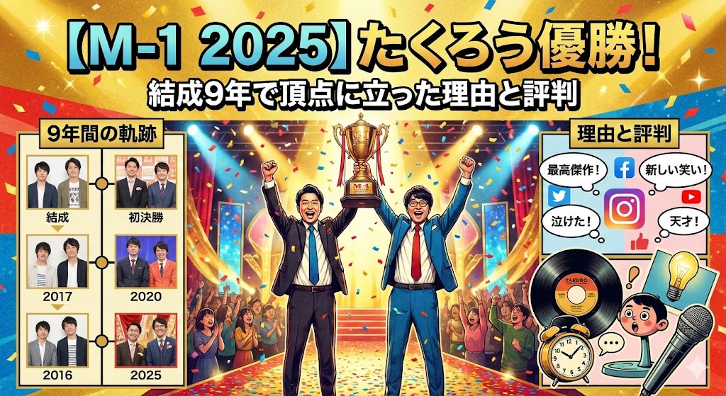 M-1 2025　 たくろう優勝！結成9年で頂点に立った理由と評判