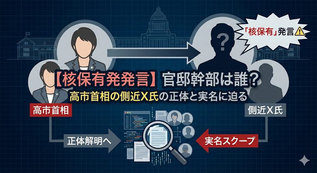 核保有発言の官邸幹部は誰？高市首相の側近X氏の正体