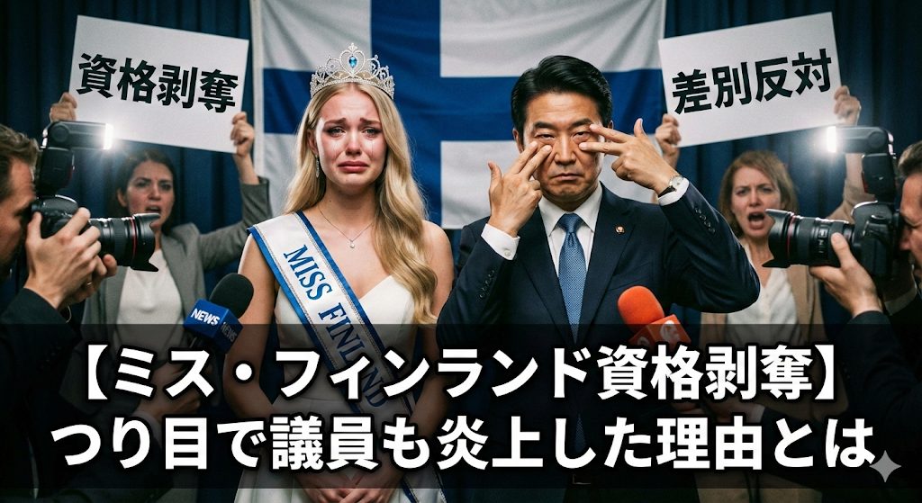 ミス・フィンランド資格剥奪　つり目で議員も炎上した理由とは