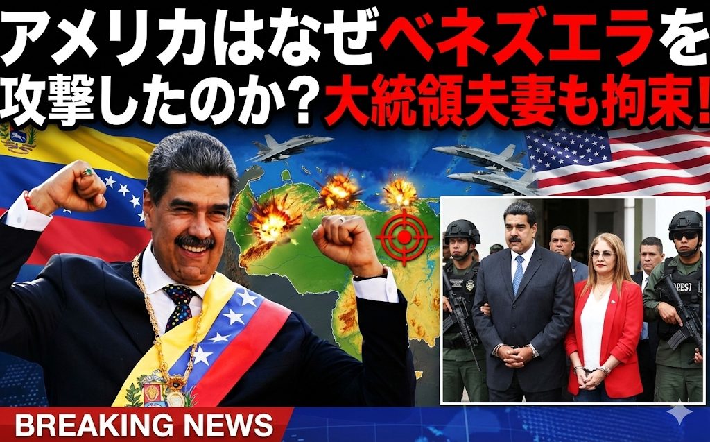 アメリカはなぜベネズエラを攻撃したのか？大統領夫妻も拘束！